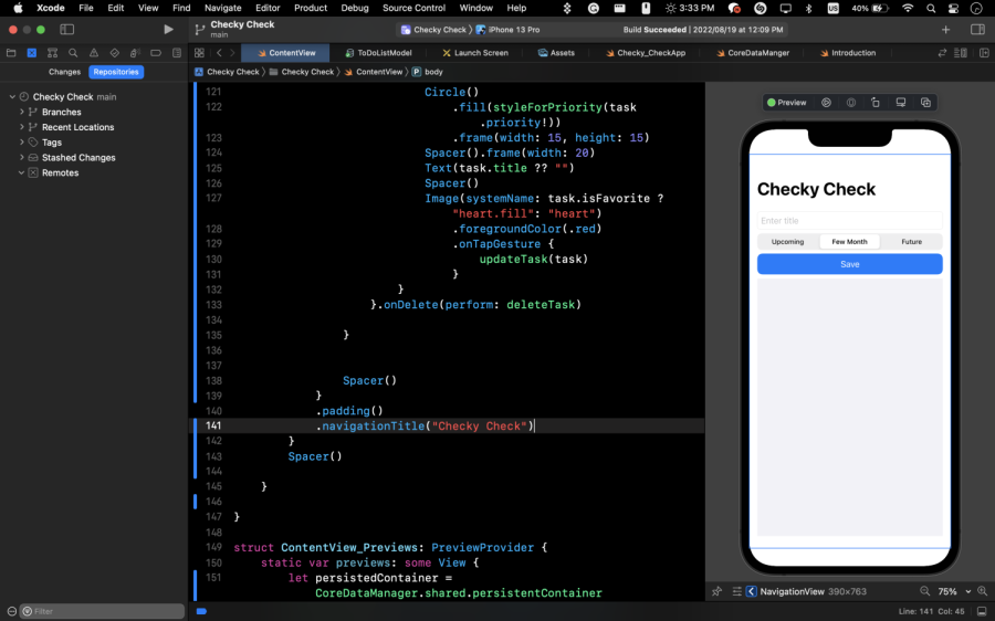 Developers use Xcode to write their code and build their applications. Photo provided by Oliver Park.