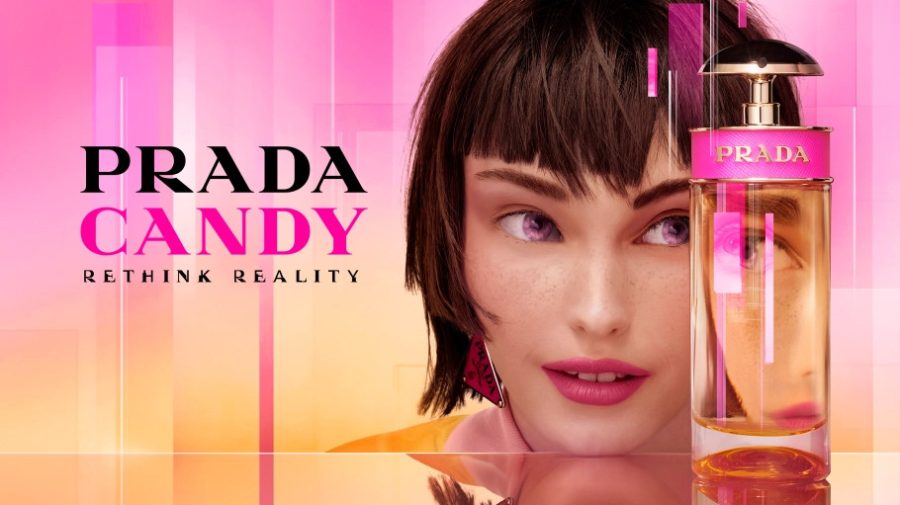 Prada’s avatar model, Candy, represents a new brand concept with a perfome named after her. Photo courtesy of Prada.