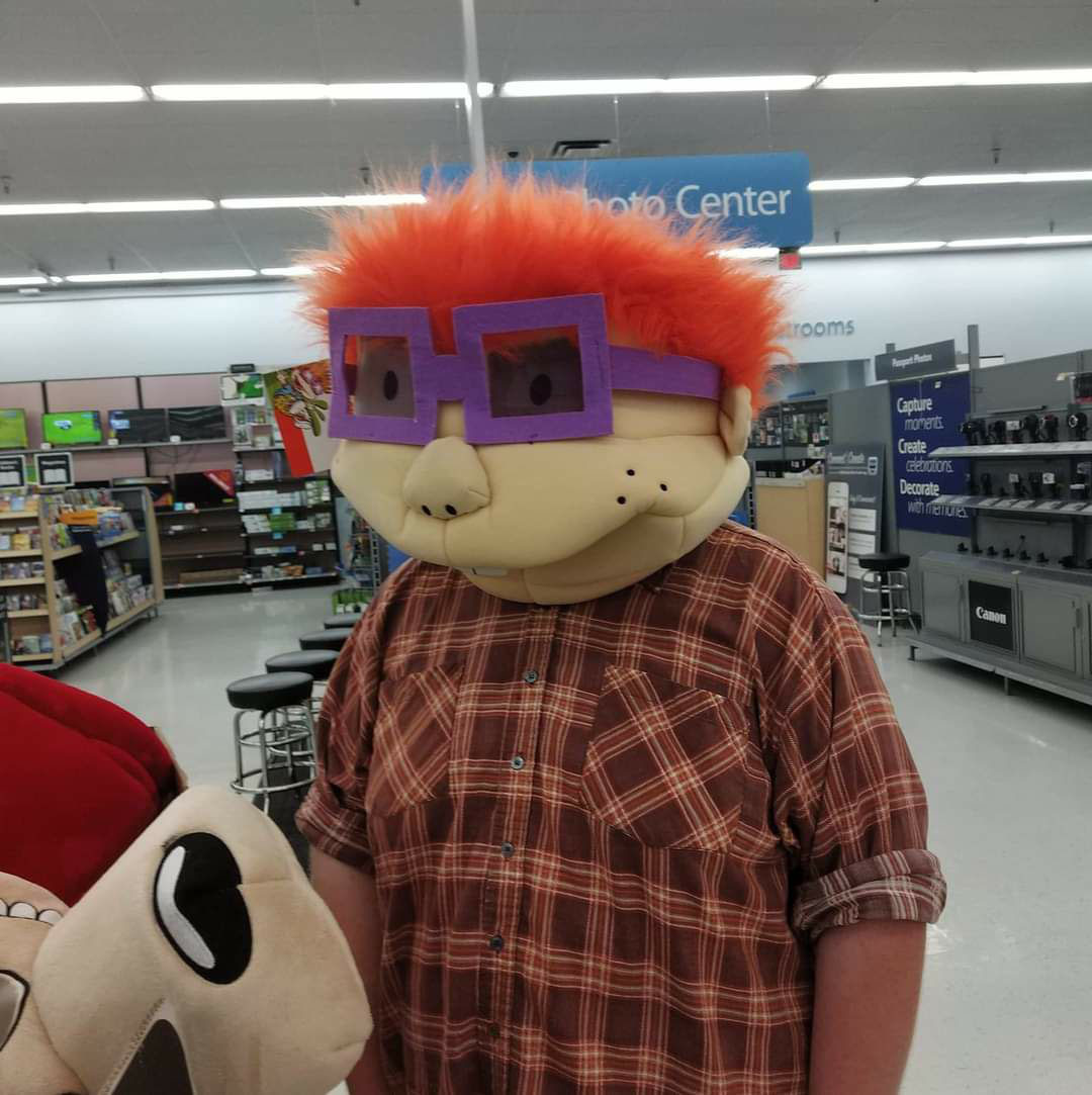 Mr. Mayo’s egregious attempt at humor with Chuckie Finster from Rugrats in Wallmart. Photo courtesy of Mr. Mayo.