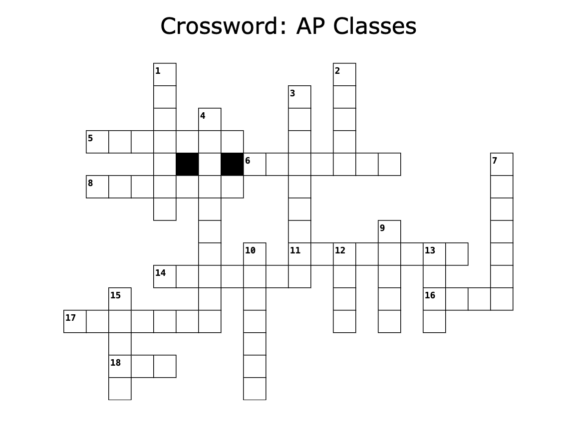 DIS Crossword: AP Courses