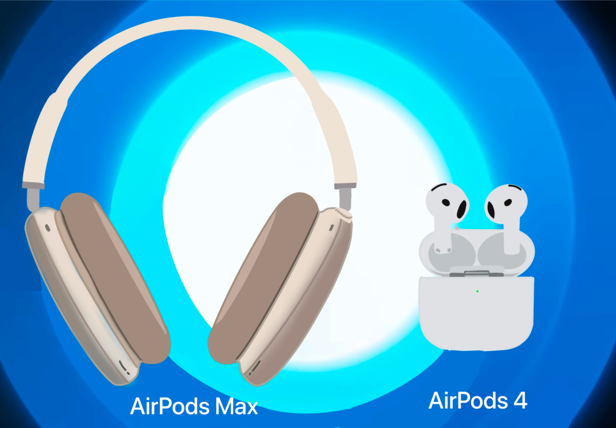 Apple introduced Starlight, the newest color to the AirPods Max line (left) and featured a completely redesigned AirPods 4 (right). 
