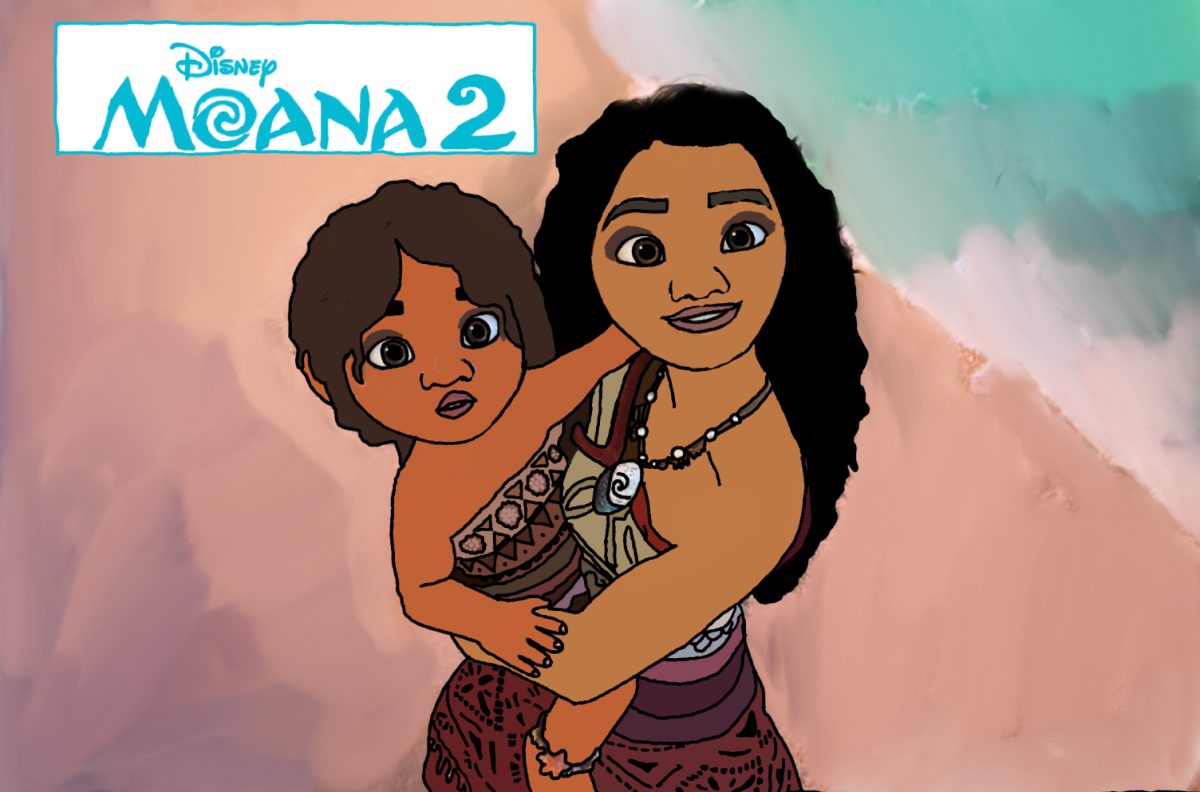 Sina looks up into the horizon with her brave sister Moana, hoping that her sister will return safely from an upcoming journey that could change the world forever. 