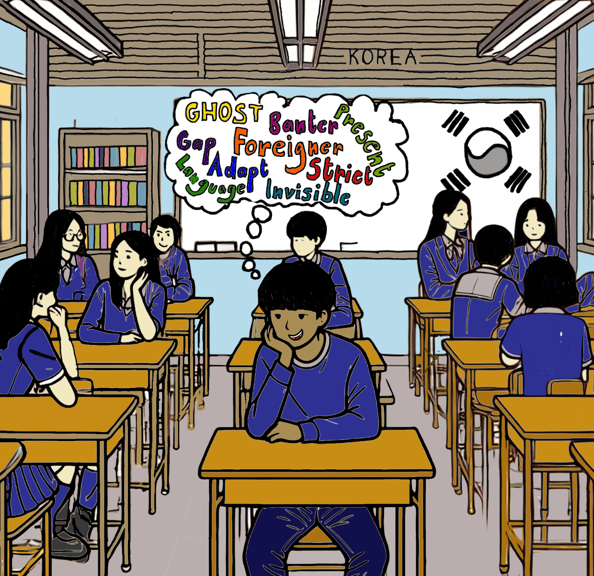 Tanish smiles to himself, recognizing his differences but taking comfort in the uniqueness of his position.