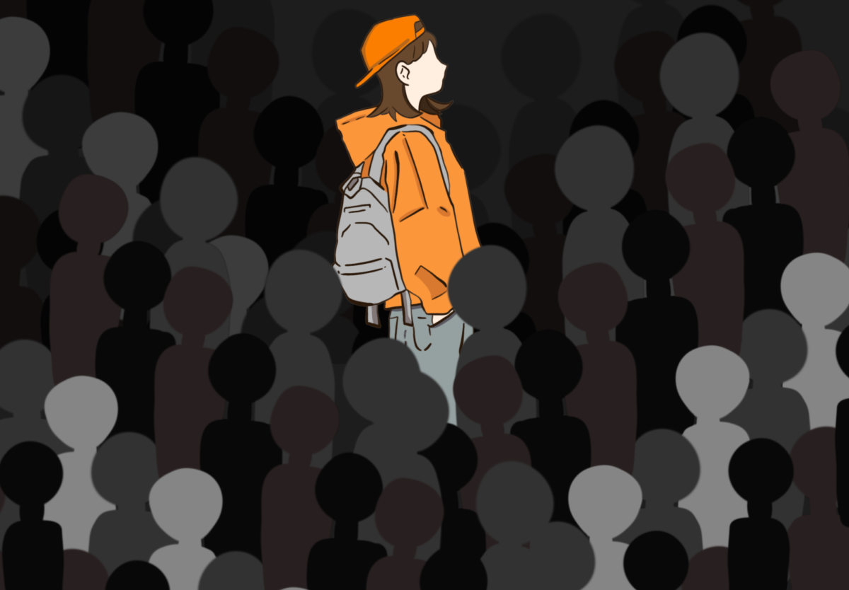 Amidst the sea of black and whites, people wearing vibrant colors stand out. Their presence breaks monotony, and their individuality shines bright in a crowd. 