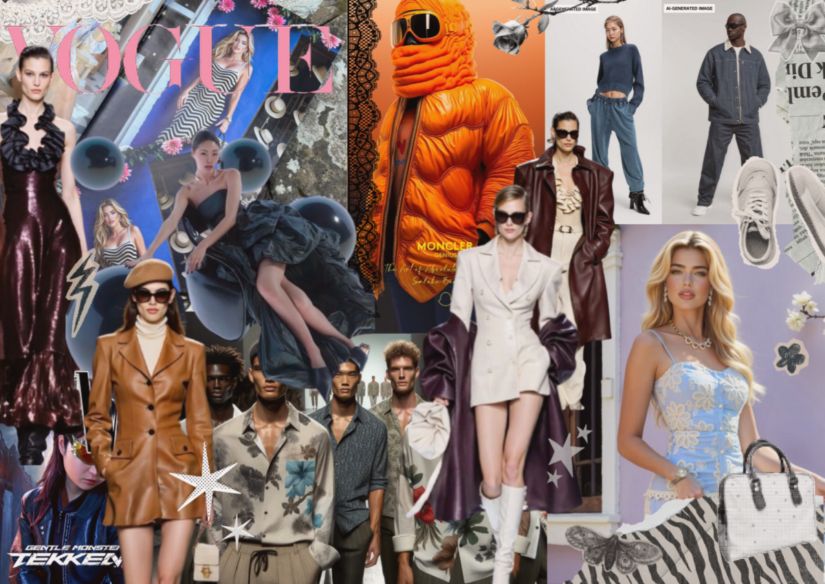 AI-generated models infiltrate fashion media with their seamless looks. Even the usual imperfection of a crease appears unnaturally exact. (Featuring AI images from Vogue, Seraphinne Vallora, LF, Gentle Monster, Moncler, and Levi’s.)